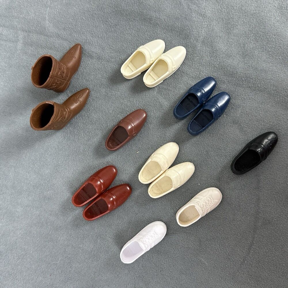 Vintage Ken Doll Shoes Boots Hong Kong Taiwan Philippines Rubber Plastic Pairs - Picture 3 of 7